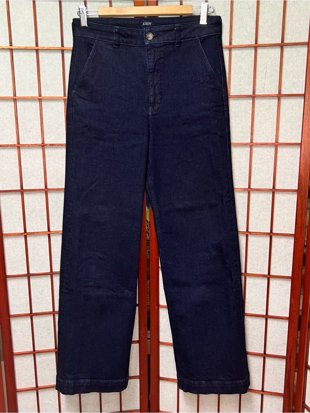 J. Crew Women’s Dark Navy Relaxed Trouser Jeans